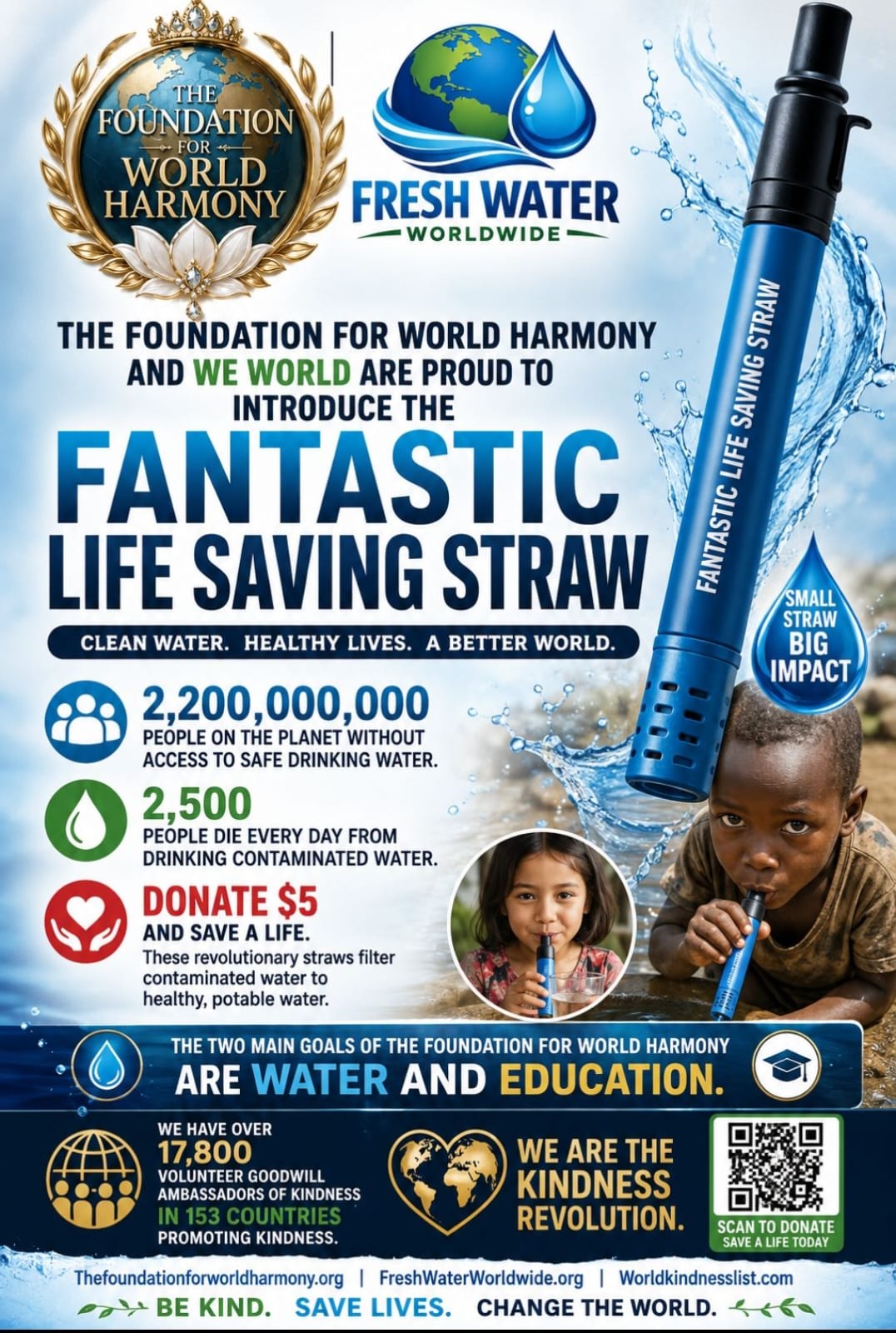 Fantastic Life Saving Straw campaign artwork